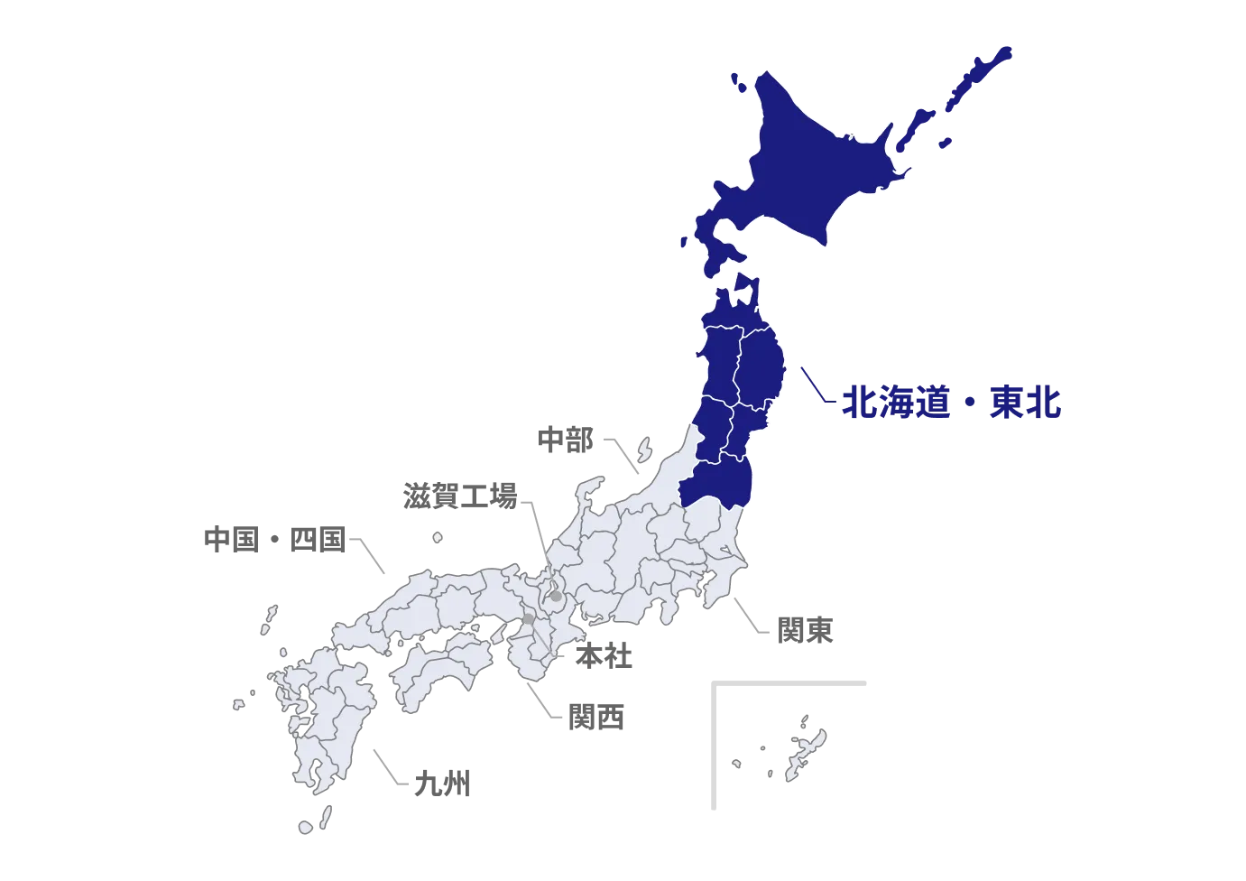 北海道のマップ